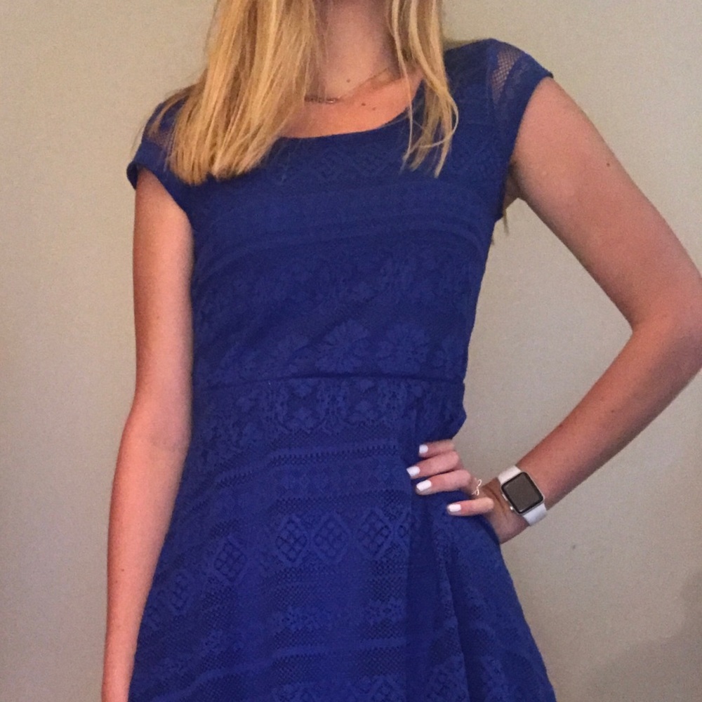 Royal Blue Lace Dress